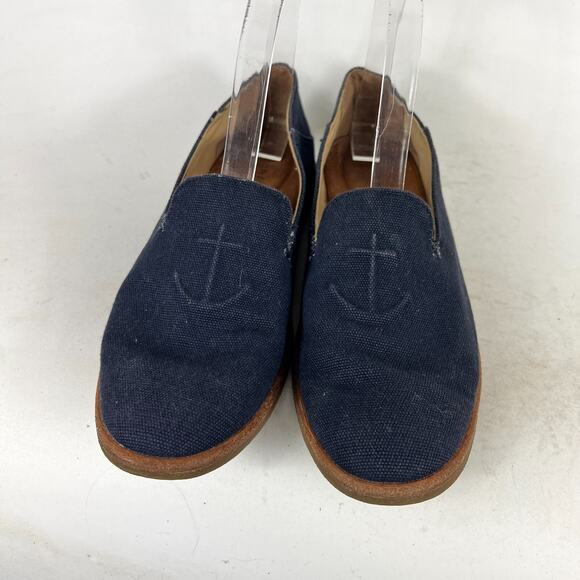 Sperry Seaport Levy Loafers Women's 8.5 Blue Canvas Slip On Casual Comfort Flats - Picture 4 of 10